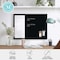 Martha Stewart Everette 24in.x18in. Magnetic Calendar Dry Erase Board and Chlk Board w/Liq Chlk Mrkr and Mgnts, Blk BR-PM-COM-MW1MB2-4561-BK-MS - alternate 7